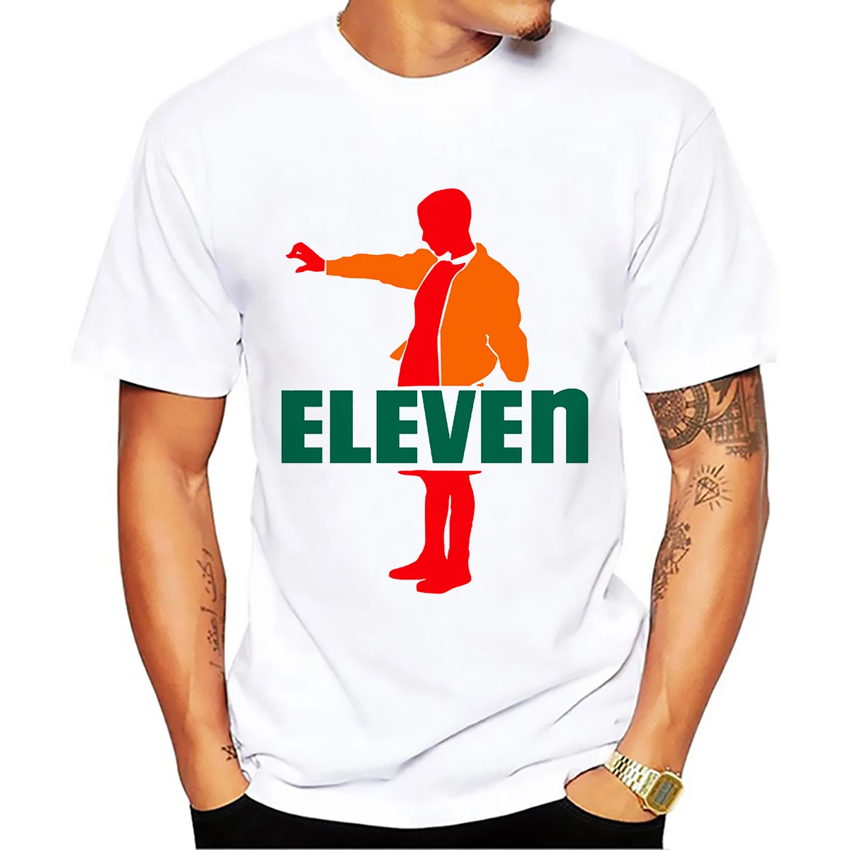 Мужская футболка SEVEN ELEVEN белая Повседневная большого размера лето 2018|tshirt homme|designer