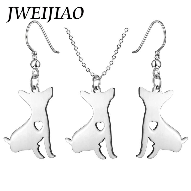 JWEIJIAO милая маленькая собака кулон Ювелирные наборы цветной металл Чихуахуа