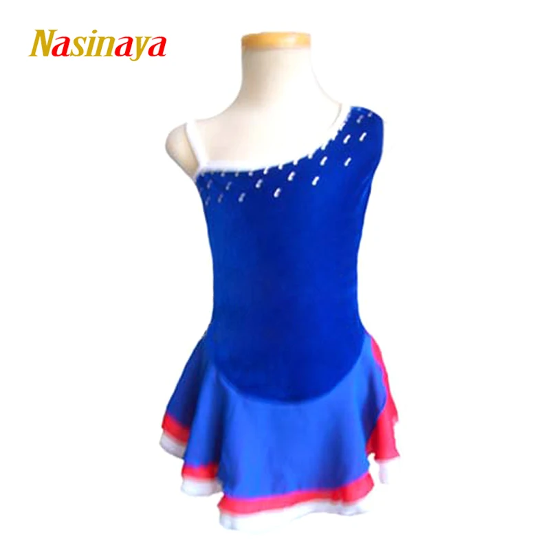 Nasinaya Figure Skating Dress Customized Competition Ice Skating Skirt for Girl Women Kids Patinaje Gymnastics Performance 190