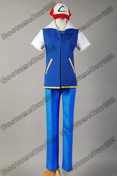 Костюм для косплея Pokemon GO Ash Ketchum Satoshi Сезон 1 костюм на Хэллоуин|cosplay costume|halloween