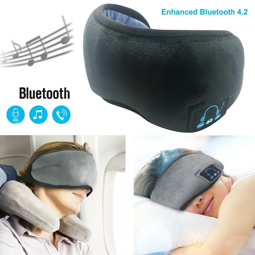 Новинка, беспроводные стерео Bluetooth наушники для сна, мягкая маска для сна, музыкальная гарнитура, беспроводные наушники Blutooth, наушники