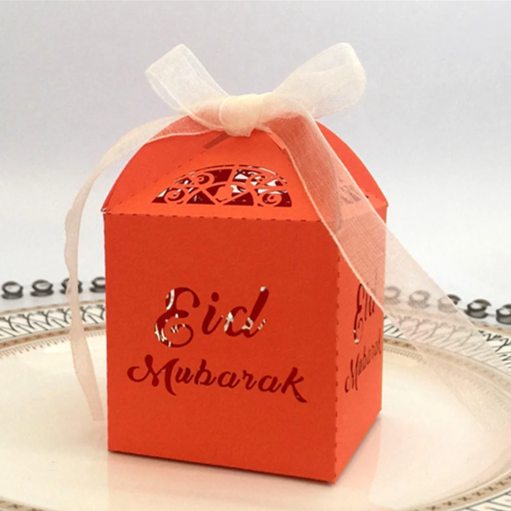 OurWarm 10 шт. Eid Mubarak бумажные пакеты для конфет вечерние подарок гостей