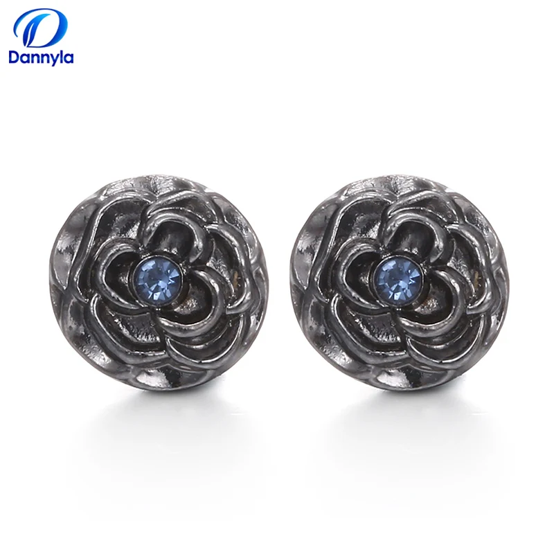 Beautiful Flower 12mm Snap Jewelry Fit Button Earring LSSN12MM21 | Украшения и аксессуары