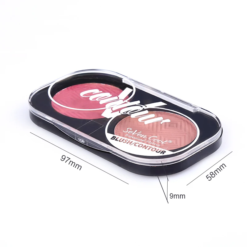 2-х цветный натуральный румянец Косметика для макияжа с тремя видами коллокации