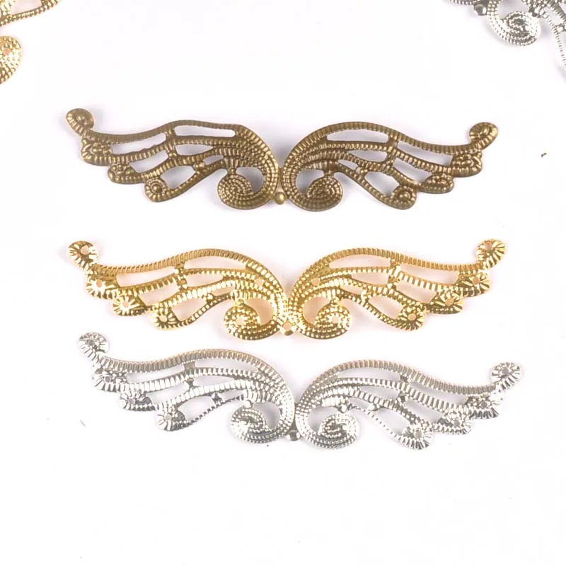 10 шт. смешанные филигранные соединители для крыльев металлические изделия