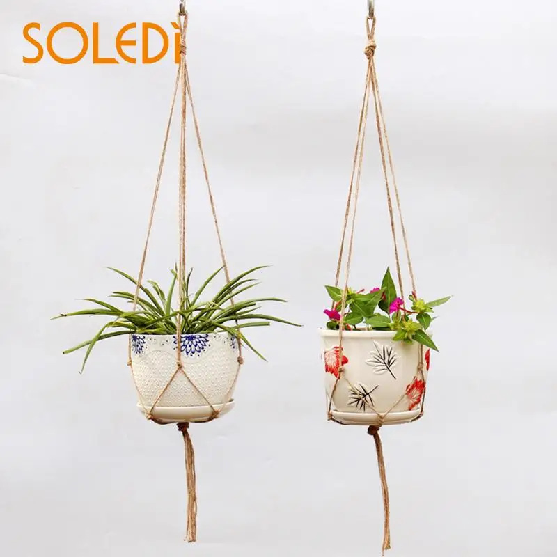 Держатель для цветочных горшков веревка подвешивания стен украшение дома сада