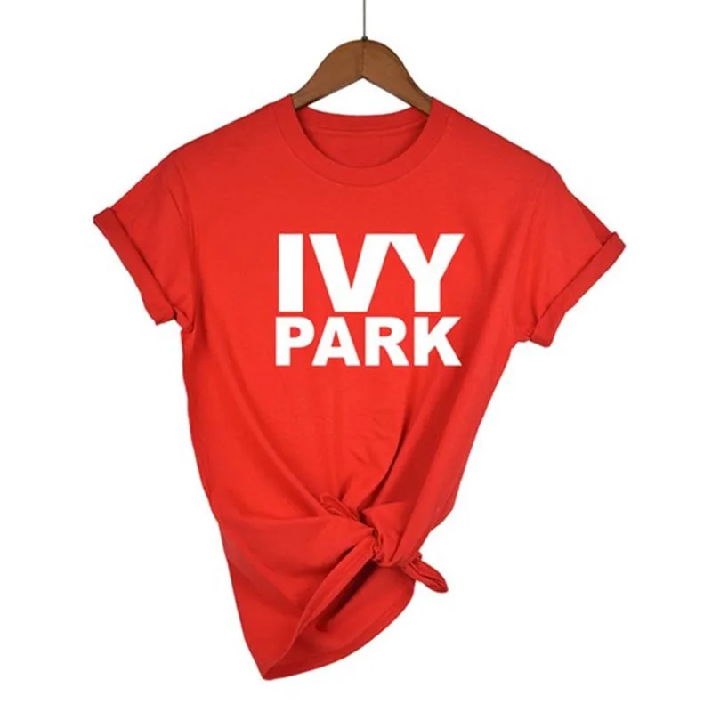 Новинка 2019 года IVY PARK с буквенным принтом для женщин футболка смешной короткий