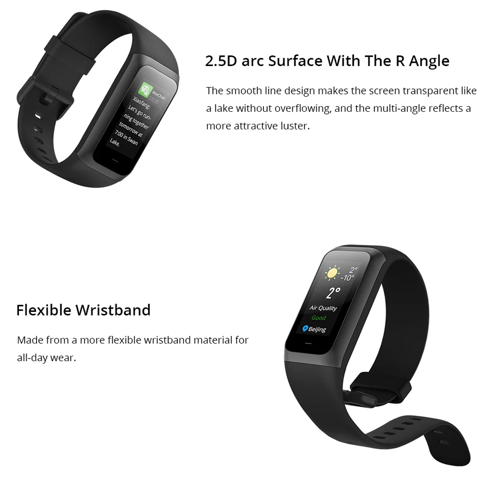 HUAMI Amazfit Band 2 Smartwatch ips сенсорный экран браслет монитор сердечного ритма Смарт-часы 50 м Водонепроницаемый фитнес-трекер F2
