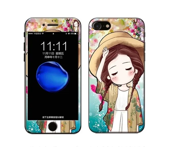 Защитный чехол для экрана для iPhone 8, 7, 6, 6S Plus, переднее закаленное стекло, мембрана и задняя часть из ТПУ, цветной рисунок, чехол - Цвет: pattern 11