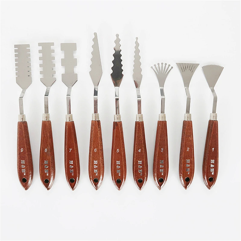 9 шт. Новый из нержавеющей стали цветной смешивающий скребок водорастворимый