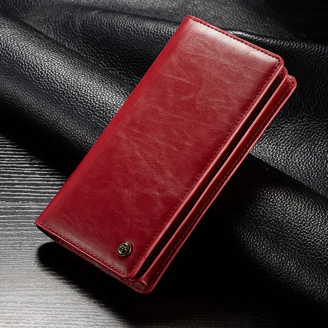Red 012 CaseMe бумажник чехол для LG G6 G5 универсальная сумка для телефона+ кредитных карт+ отделение для денег+ с застежкой-молнией Multi-Функция, телефонная сумка для iPhone - Цвет: Red 012