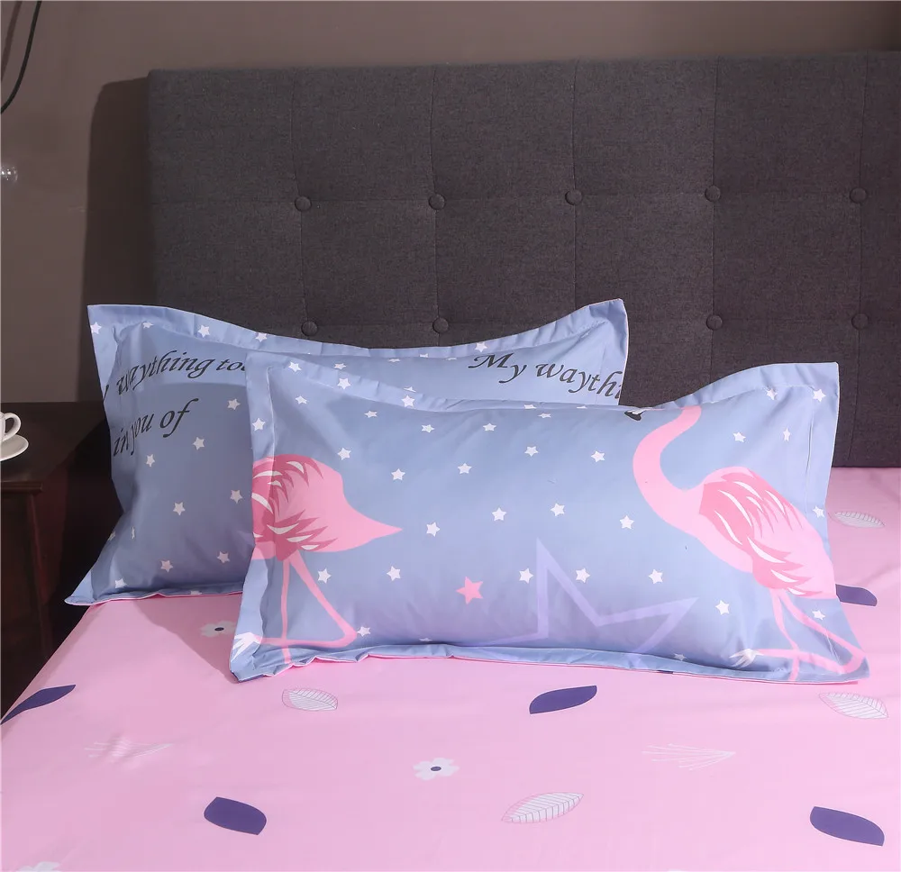 Розовый комплект постельного белья в стиле принцессы с фламинго и красивыми