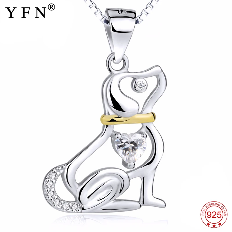 Женское ожерелье из серебра 925 пробы с подвеской в виде собаки|jewelry choker|choker