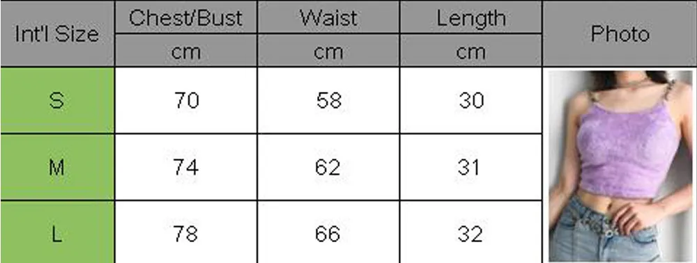 Женский меховой укороченный топ без рукавов с металлической цепочкой на