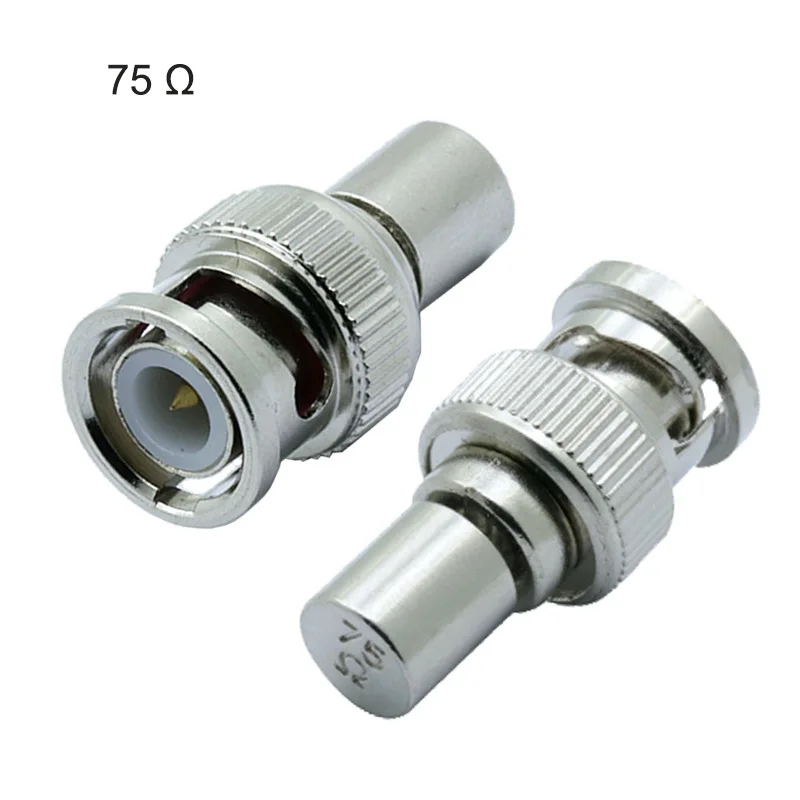 100 шт./лот 50OHM/75OHM BNC штекер терминала Мужской Терминатор RF Разъем для CCTV|terminating bnc
