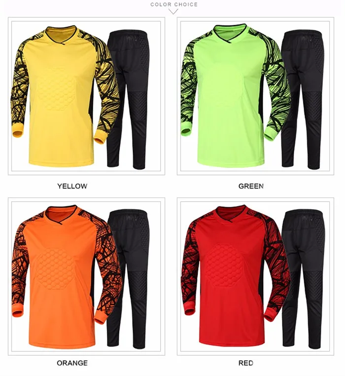 2019 губчатая Защитная футболка вратаря пустая футбольная тренировочная форма