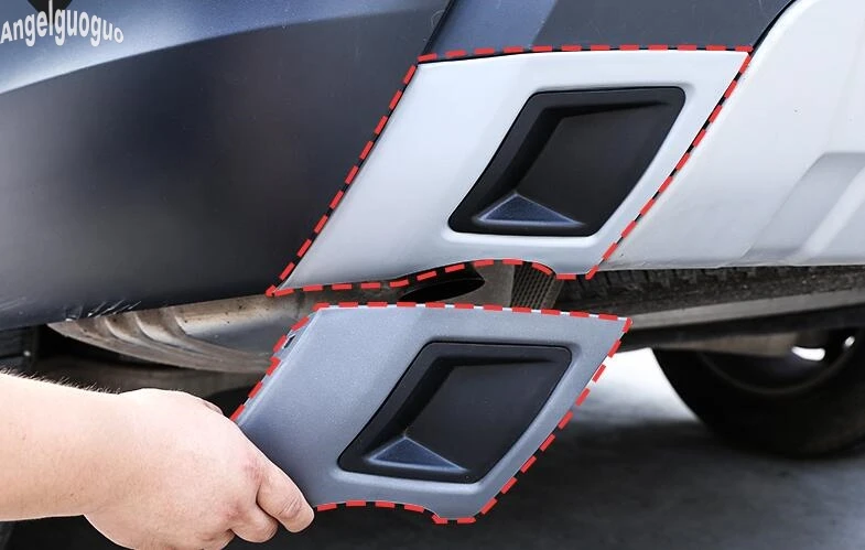 ABS Автомобильная задняя выхлопная пластина защитная Крышка Накладка для Land Rover