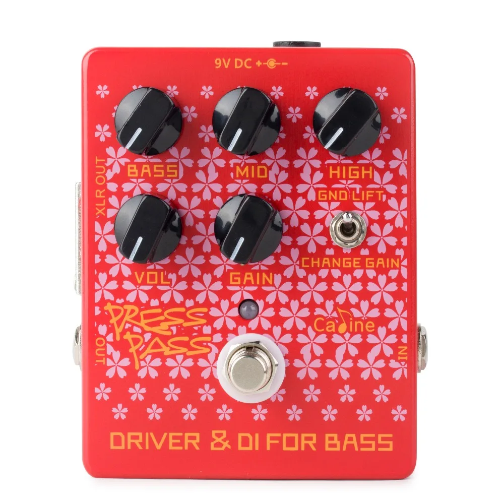

Caline CP-59 Driver Electronic Guitar Bass Effects Pedals Bass Amp DI Classic Tube Red Pedal