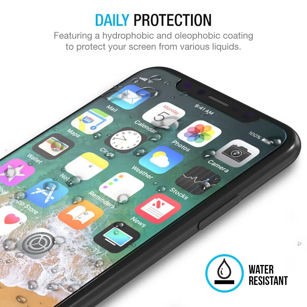 10 шт. для iPhone X 11 Pro XS Max защита экрана из закаленного стекла пленка XR 8 Plus 7 6 6S 5S SE 5