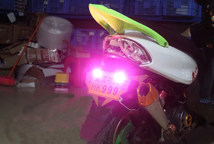 1 пара 12 В светодиодные мигающие ходосветильник для мотоцикла задний номерной