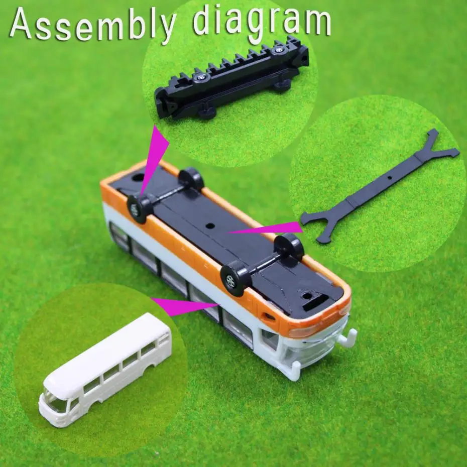 4pcs Model Cars Unpainted Buses 1:100 TT/HO Scale Railway Layout Kits NEW BS10002 railway modeling | Игрушки и хобби