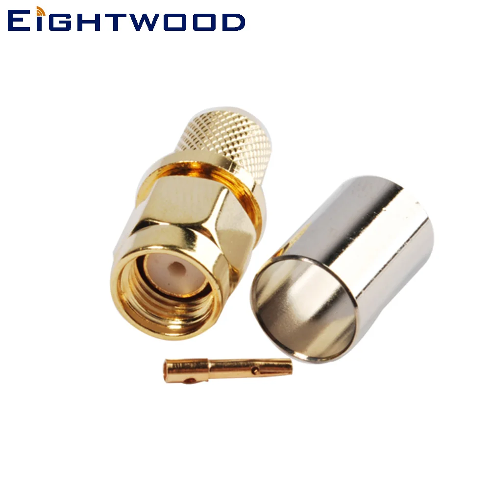 

Eightwood Reverse Polarity RP SMA Plug Female Socket RF Coaxial Connector Adapter Crimp RG6 Cable for Antenna Telecom PC/LAN