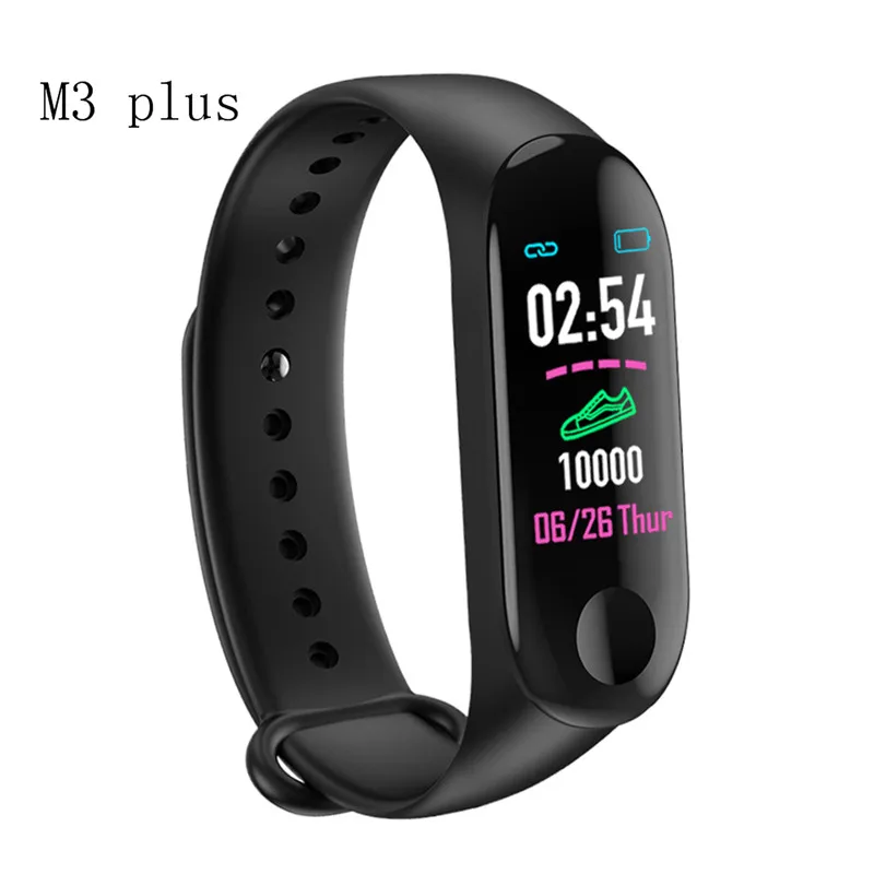 M3 plus Смарт-часы M3 Plus, Bluetooth, браслет, пульсометр/монитор артериального давления/фитнес/трекер, водонепроницаемый смарт-браслет, умные аксессуары - Цвет: M3 plus