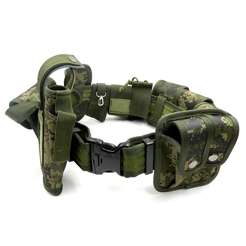 Woodland Camo Refire gear 10 в 1 Molle SWAT военная техника тактический ремень для мужчин армейская полиция солдат боевой Пейнтбол Камуфляж нейлоновые ремни - Цвет: Woodland Camo