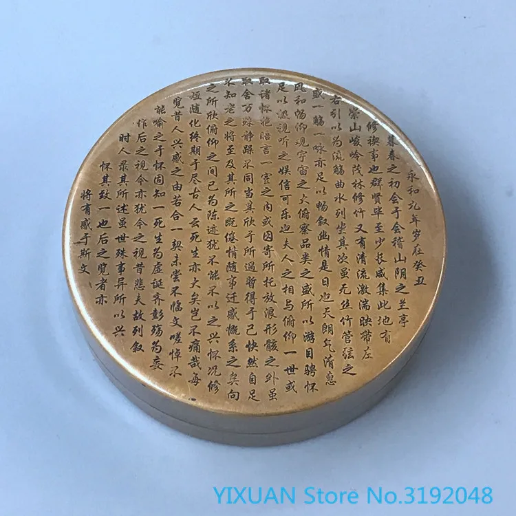 Новинка Оригинальные круглые медные чернильные коробки|Статуэтки и миниатюры| |