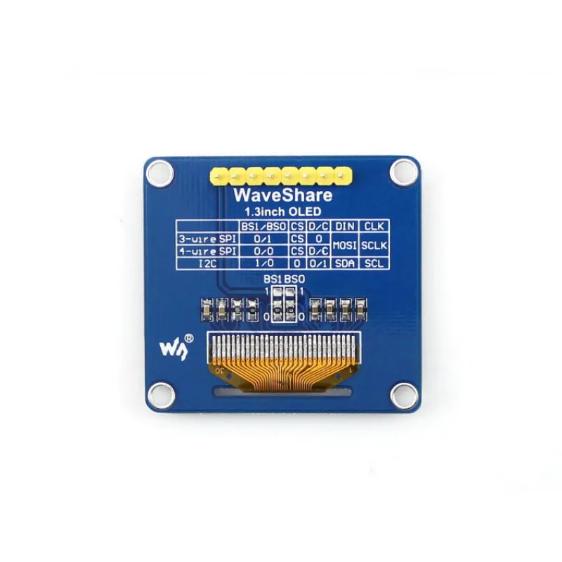 Модуль Waveshare 10 шт./лот 1.3 дюйма OLED (B) ЖК-Дисплей LED SH1106 128*64 SPI I2C интерфейсы