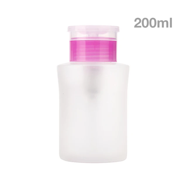 200ml 75-200 мл пустая пластиковая бутылка для снятия лака для ногтей, для снятия макияжа, прозрачный пресс, дозатор, контейнер для хранения, портативный инструмент - Цвет: 200ml