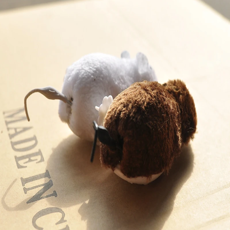 1 шт. коричневый белый плюшевый бегущая ветрозащитная мышь смешные страшные