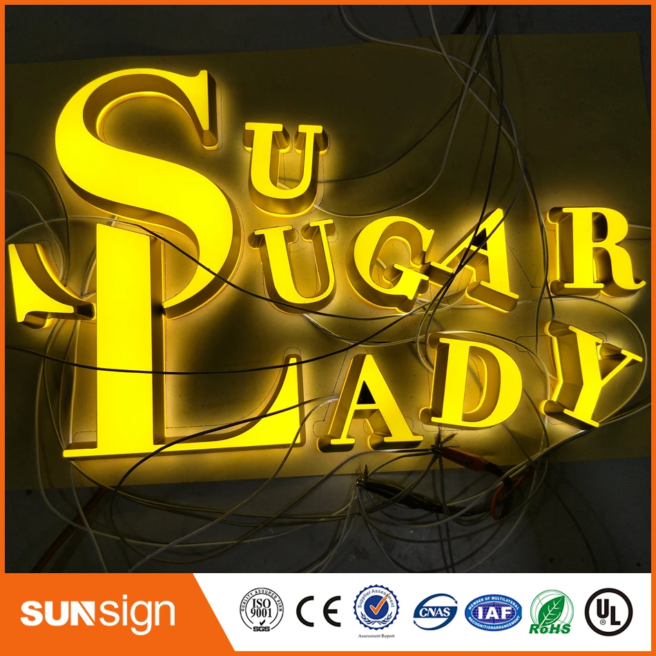 3D освещение акриловый Мини светодиодный канал письмо знак/рамка металлические