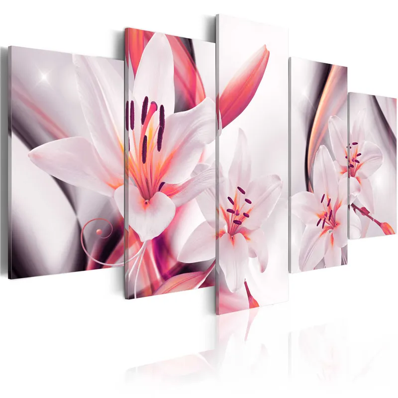 5 шт. настенные картинки с изображением розовых цветов|Рисование и каллиграфия| |