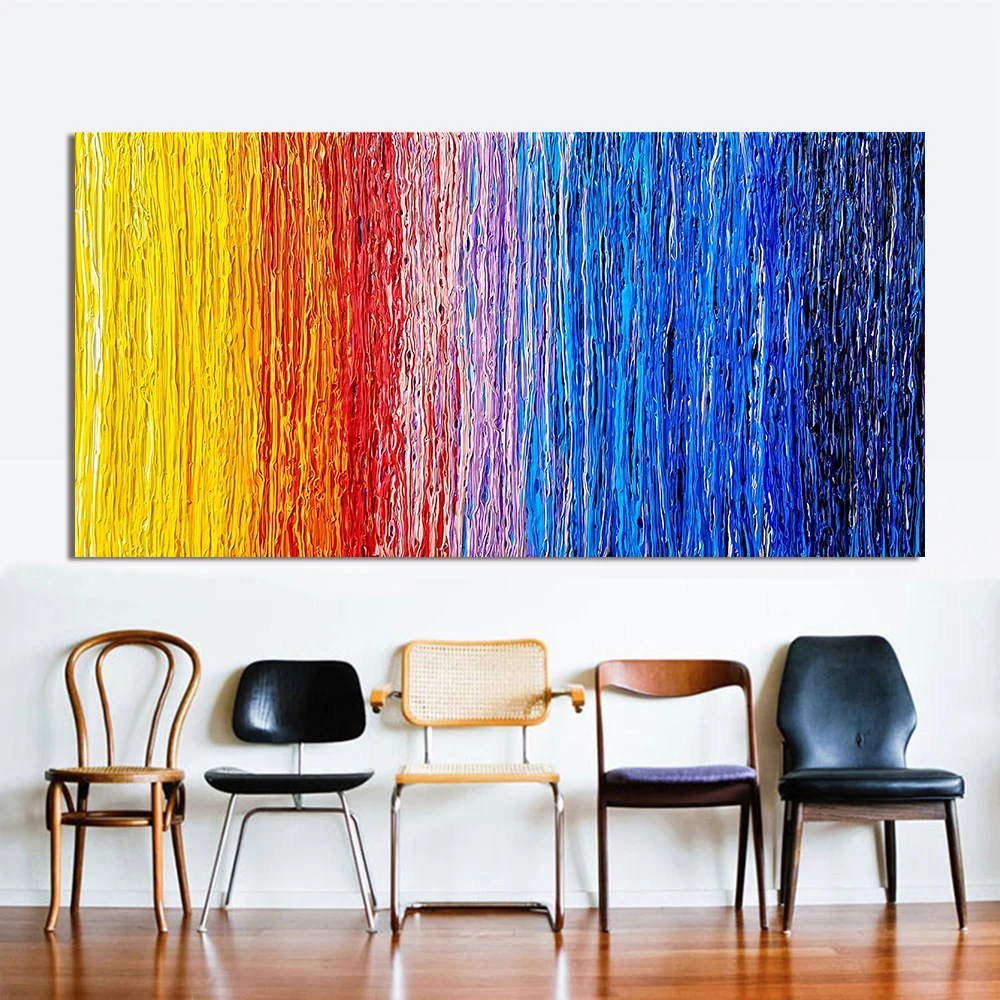 Фото HDARTISAN абстрактная картина маслом красочный узор холст искусство настенные