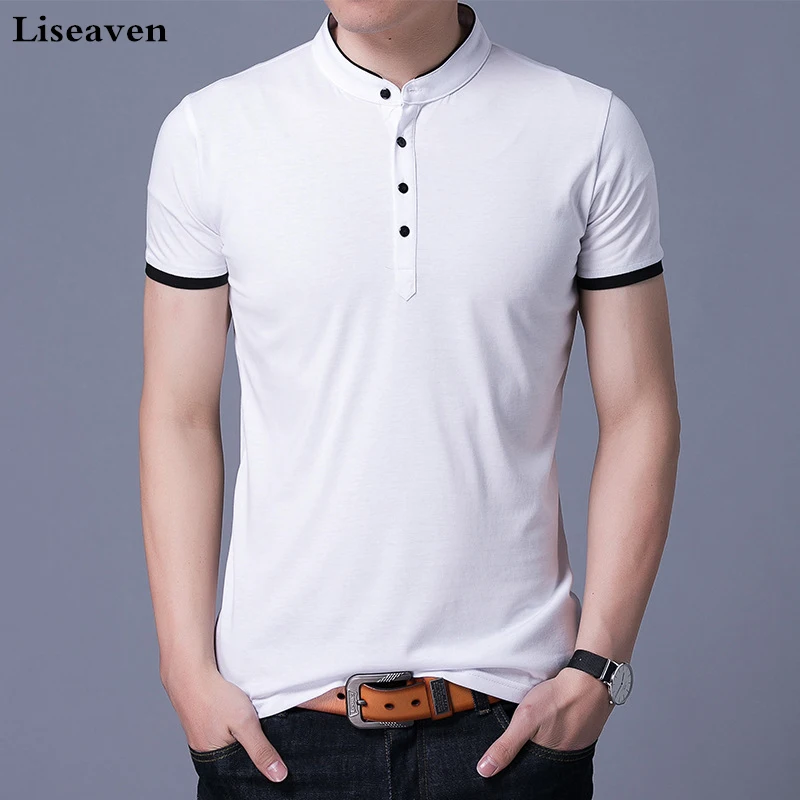 

Liseaven Brand Men Polo Shirts Short Sleeve Shirt Solid Polo Homme Cotton Polos Slim Fit Camisa Men