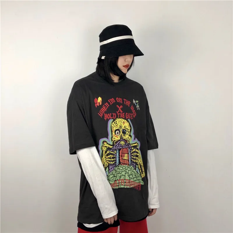 Футболка с длинным рукавом для мужчин и женщин уличная одежда XXXTentacion Kanye West SEASON 6