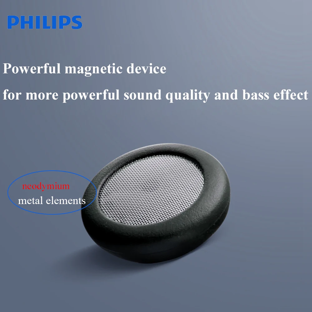 Оригинальные гибкие Проводные Наушники Philips SHS3305 с микрофоном, стерео, бас, пот, влагостойкий, для huawei, Xiaomi, samsung