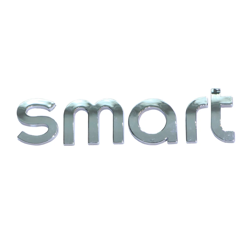 chrome letter Умный задний багажник автомобиля эмблема значок наклейки fortwo FORSPEED FORFOUR ROADSTER FORSTARS авто аксессуары наклейка на капот автомобиля - Название цвета: chrome letter