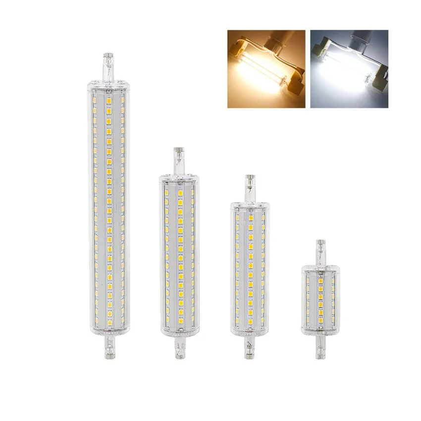 2018 лампа R7S LED Кукуруза 2835 SMD 78 мм 118 135 189 свет 5 Вт 10 12 15 замена галогенная AC 85-265 в