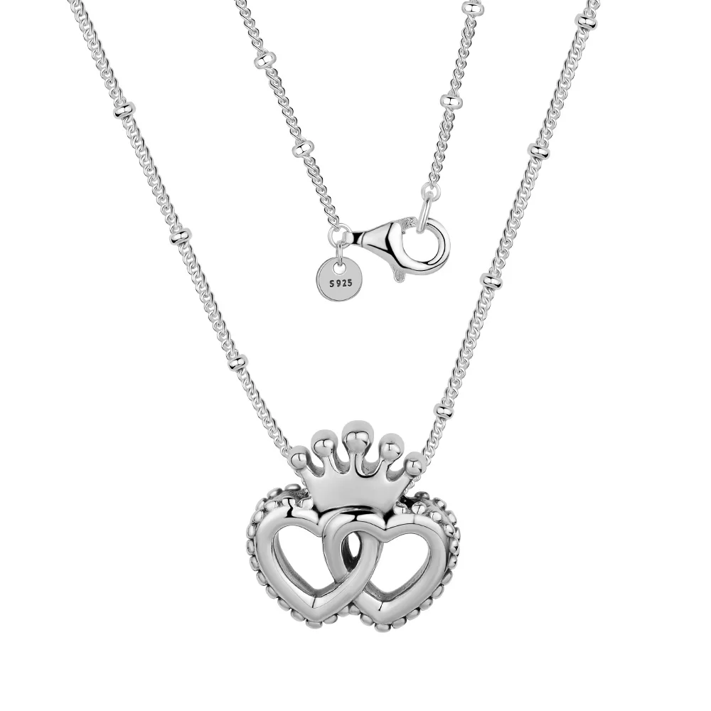 

Necklaces & Pendants Silver United Regal Hearts Necklace DIY Sterling-Silver-Jewelry Silver 925 Original Pingente