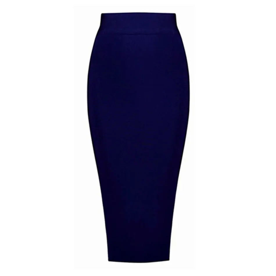 Royal blue Новинка, бандажная юбка, для женщин, подиум, оливковый, зеленый, для знаменитостей, вечерние, сексуальные, с разрезом, для подиума, вечерняя, для женщин, облегающая - Цвет: Royal blue