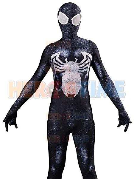 Venom Реплика Symbiote костюм Человека паука спандекс 3D косплей полный тело супергероя