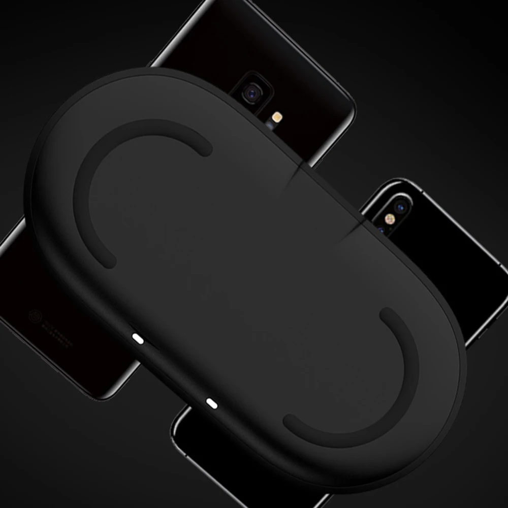 Двойной 7 5/10 Вт для быстрой зарядки с usb-портом Qi Беспроводной Зарядное устройство