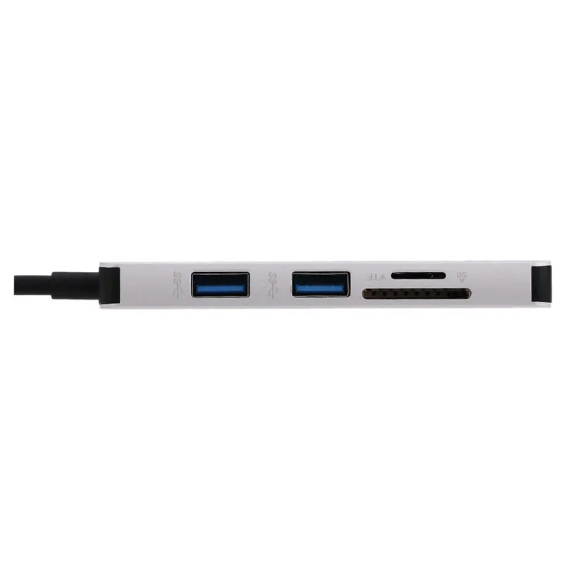 

5 in1 USB HUB 3* USB3.0+SD/TF Card Ports Adapter Splitter High Speed Extended Card Reader For PC Laptop