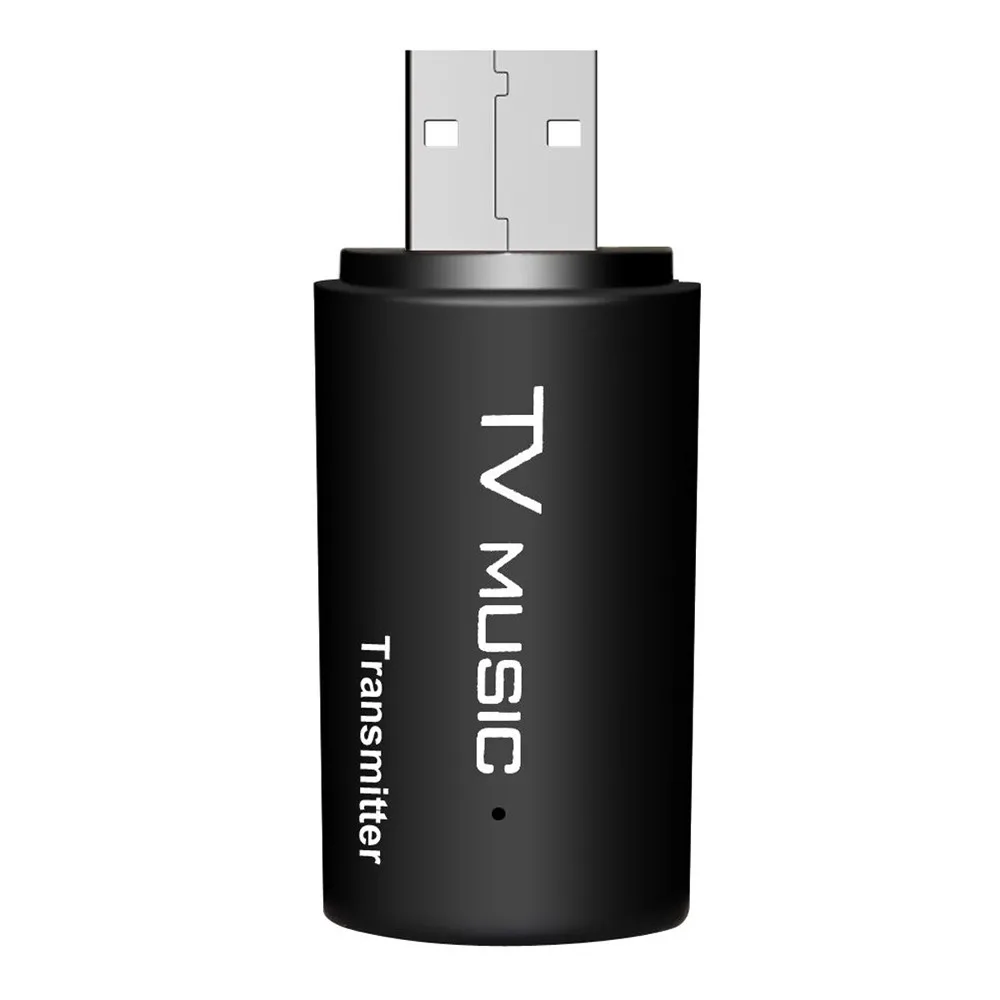 Черный USB беспроводной Bluetooth 2,1 адаптер черный стерео аудио Музыка динамик передатчик 3,5 мм Высокое качество адаптер для ТВ наушники L0219 - Цвет: Черный