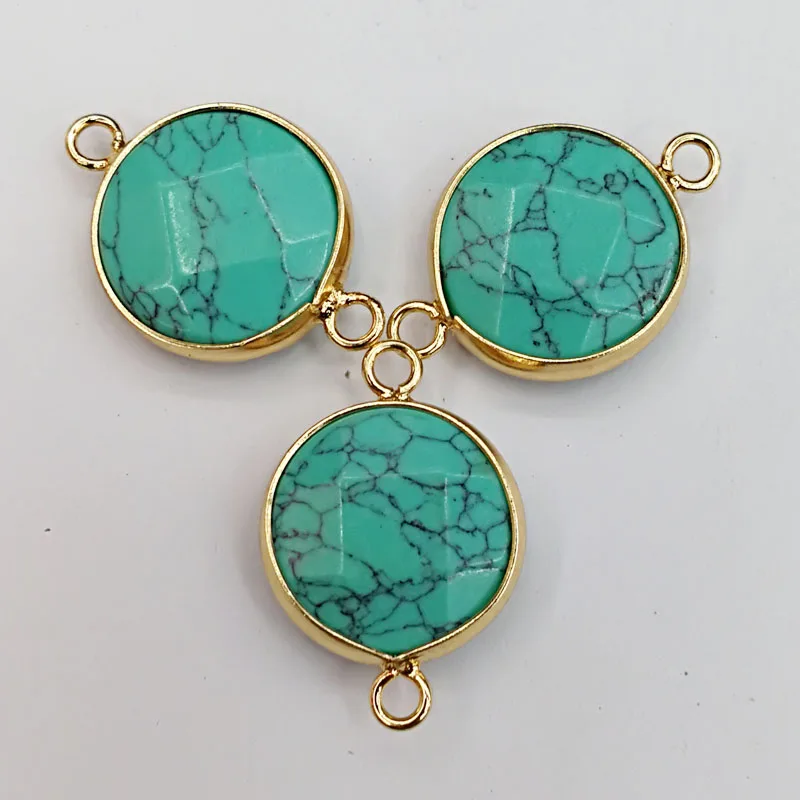 

12pcs fashion calaite Stone Necklace Charms Pendant for Bracelet Necklace Connector DIY Jewelry Making