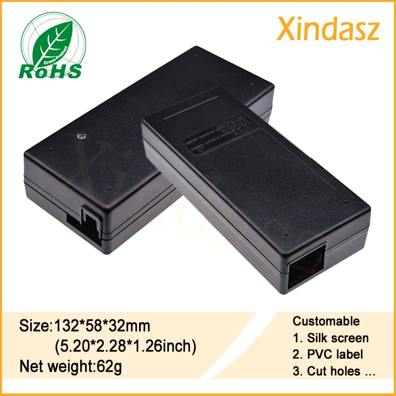 Высококачественный пластиковый корпус для электронных устройств, 132*58*32 мм (5,20*2,28*1,26 дюйма), бесплатная доставка