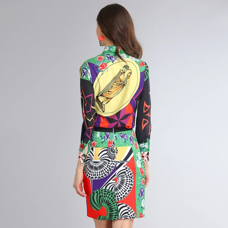 Модный дизайнерский подиумный костюм 2018 комплект из двух предметов женская