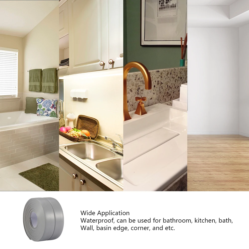 Водостойкая кухонная уплотнительная лента сделай сам 3 8 см х 2 м самоклеящаяся